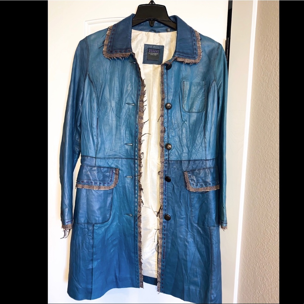 Modern American Alexander Julian leather jacket